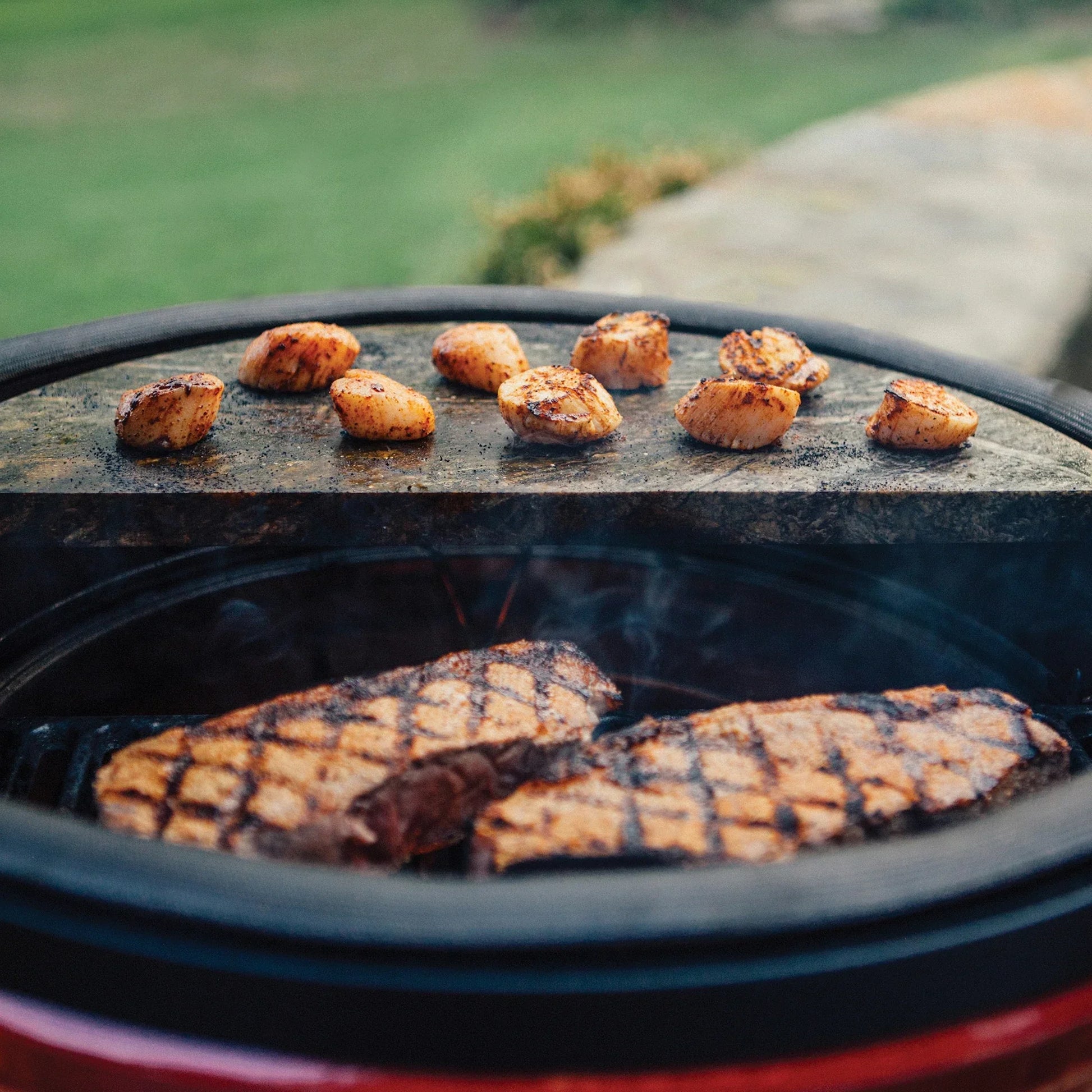 Big Joe® Konnected Joe™ Grill with Soapstone and Cover Bundle