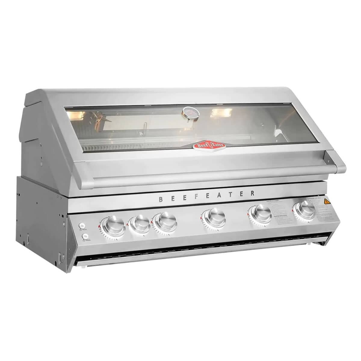 30f8ee28168feb64bc1154275e6c96bf BeefEater Gas BBQ – 7000 Premium (304 Stainless Steel) 5 Burner Built In BBQ - Image 1