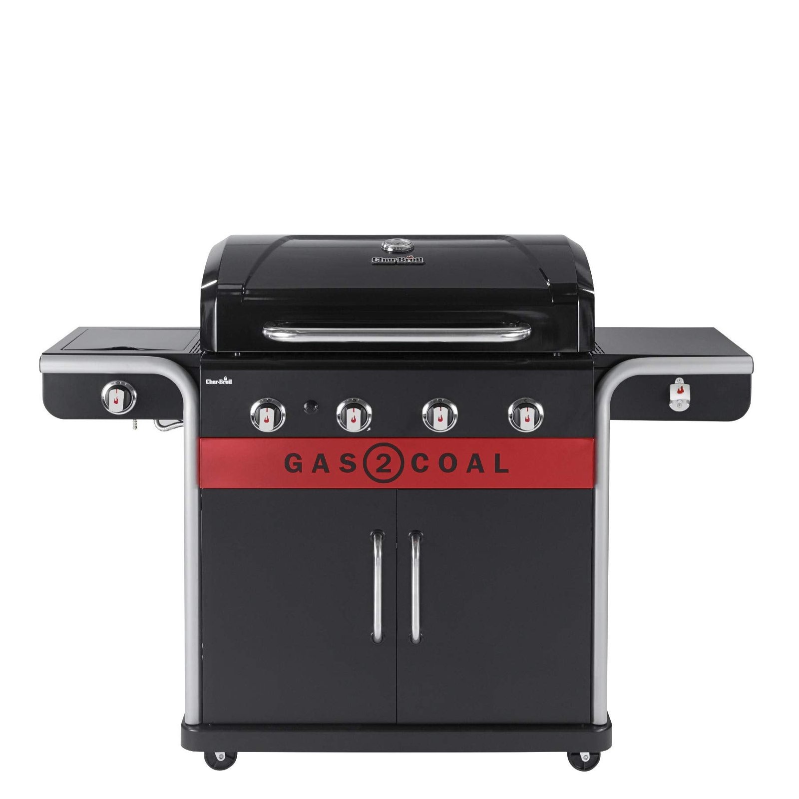 61tUSuYHBmL Char-Broil Gas2Coal 2.0 440 4-Burner Hybrid BBQ - Image 1